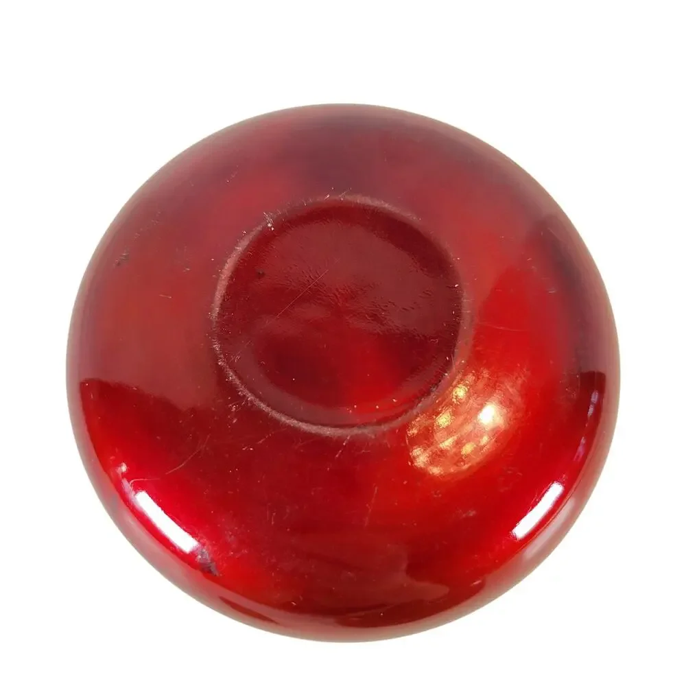 Vintage Japanese Lacquer Trinket Box Red Bamboo Design 4